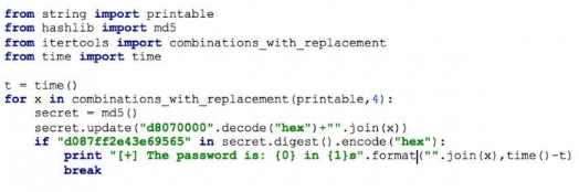 Código em python que utiliza hashlib e verifica md5