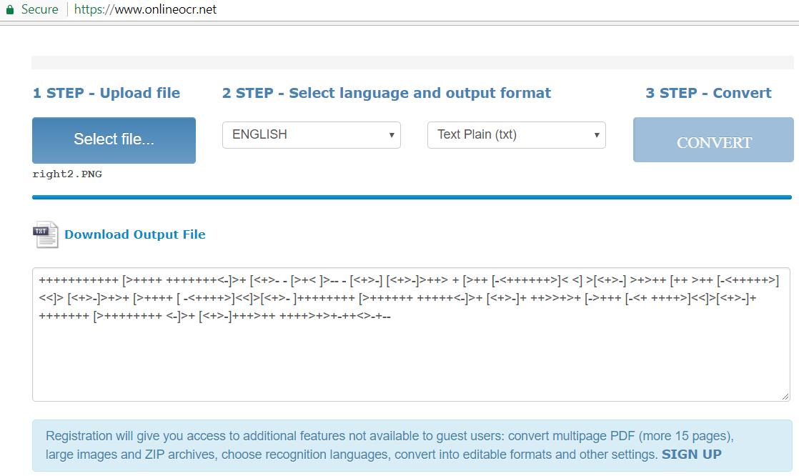 שימוש ב-OCR לצורך הוצאת הטקסט מהתמונה